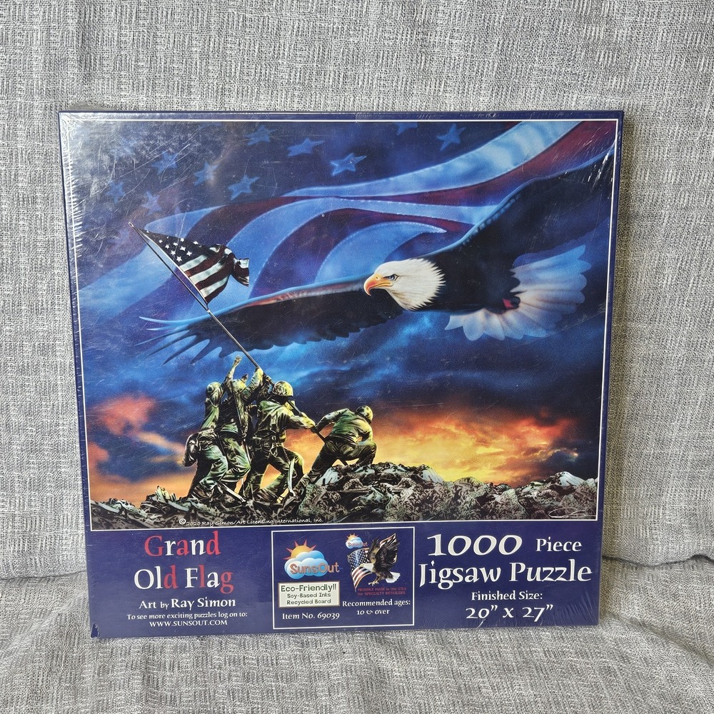 NEW Grand‎ Old Flag by Ray Simon 1000 Piece Jigsaw Puzzle SunsOut 20"X27" Sealed
